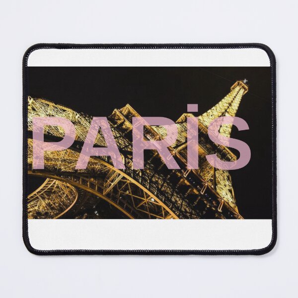Item preview, Golden Eiffel Tower Paris Cityscape Typography Art designed and sold by Theselinara.