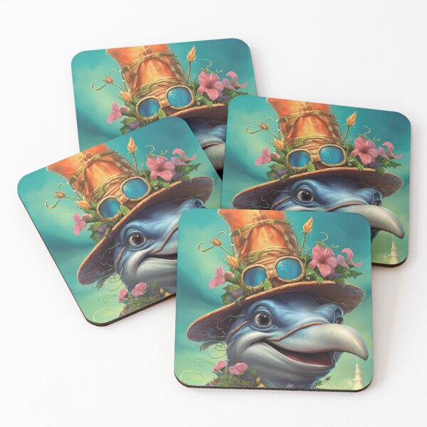 Item preview, Steampunk Dolphin Portrait designed and sold by Sillytoe.