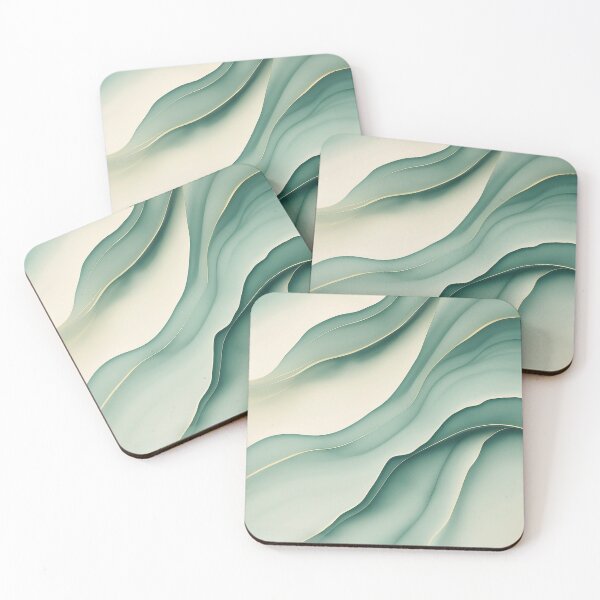 Item preview, green flowy abstract designed and sold by Elouisse.