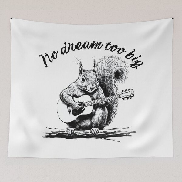 Item preview, No Dream Too Big - Guitar Squirrel Motivation Musician Art designed and sold by Animal Xeno Circus.