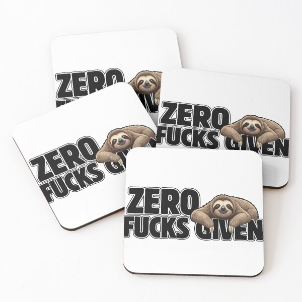 Item preview, ZERO FUCKS GIVEN Sloth - Funny I Don't Care Relax Design designed and sold by Animal Xeno Circus.