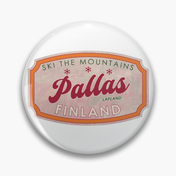 Item preview, Pallas, Finland, Lapland, Ski, textured skiing badge designed and sold by Wanderful-roads.