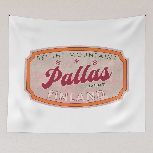 Item preview, Pallas, Finland, Lapland, Ski, textured skiing badge designed and sold by Wanderful-roads.