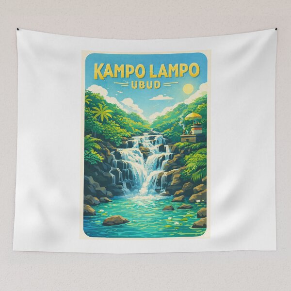 Item preview, Kampo Lampo Waterfall Ubud Bali Indonesia – Gianyar Regency and Tukad Petanu designed and sold by Aryabek.