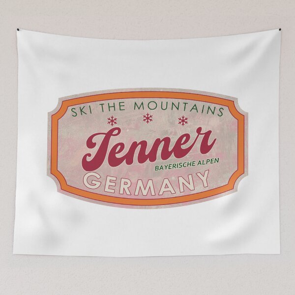 Item preview, Jenner, Germany, Bayerische Alpen, Ski, textured skiing badge designed and sold by Wanderful-roads.