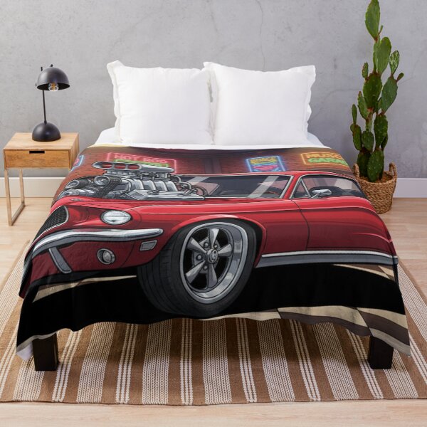 Item preview, 1967 Red Ford Mustang Supercharged – Cartoon Muscle Car Garage Art designed and sold by Random Designs.