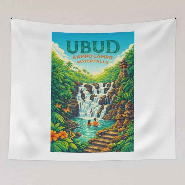 Item preview, Kampo Lampo Waterfall in Ubud, Bali Indonesia  designed and sold by Aryabek.