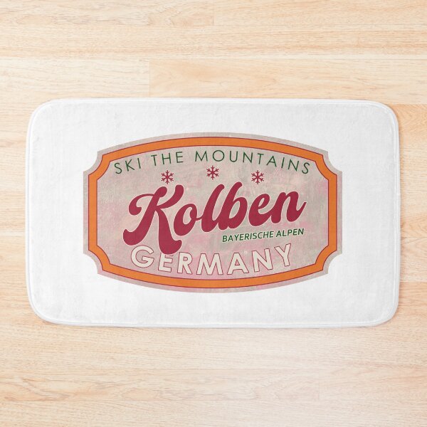 Artikelvorschau, Kolben, Deutschland, Bayerische Alpen, Tirol, Ski, strukturiertes Skiabzeichen entworfen und verkauft von Wanderful-roads.