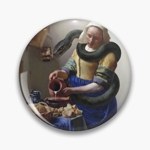 Item preview, The Serpent Pourer - Dark Vermeer Art Mashup designed and sold by Animal Xeno Circus.