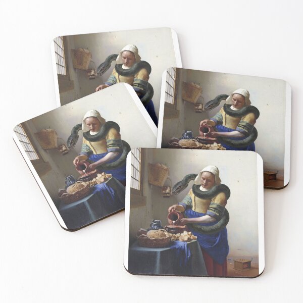 Item preview, The Serpent Pourer - Dark Vermeer Art Mashup designed and sold by Animal Xeno Circus.