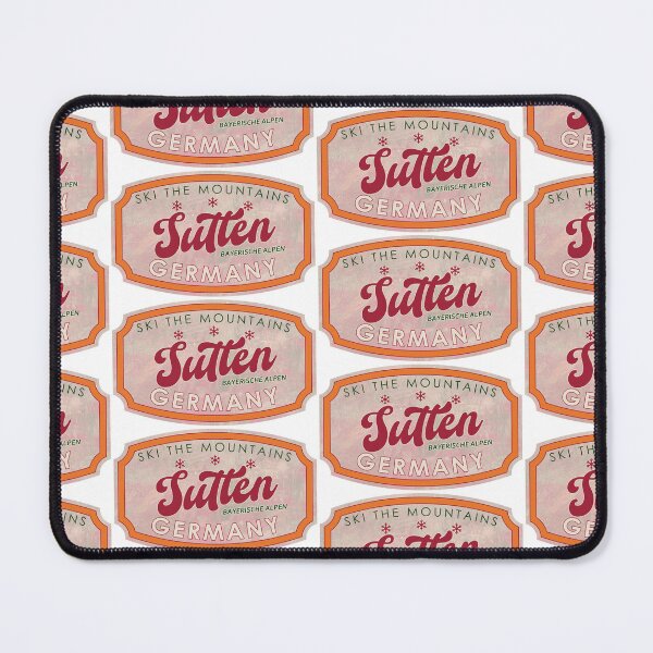 Item preview, Sutten, Germany, Bayerische Alpen, Ski, textured skiing badge designed and sold by Wanderful-roads.