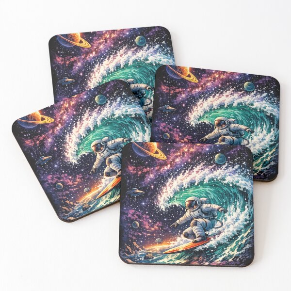 Item preview, Cosmic Wave Rider – Astronaut Surfing the Galaxy T-Shirt  designed and sold by COSTO20.