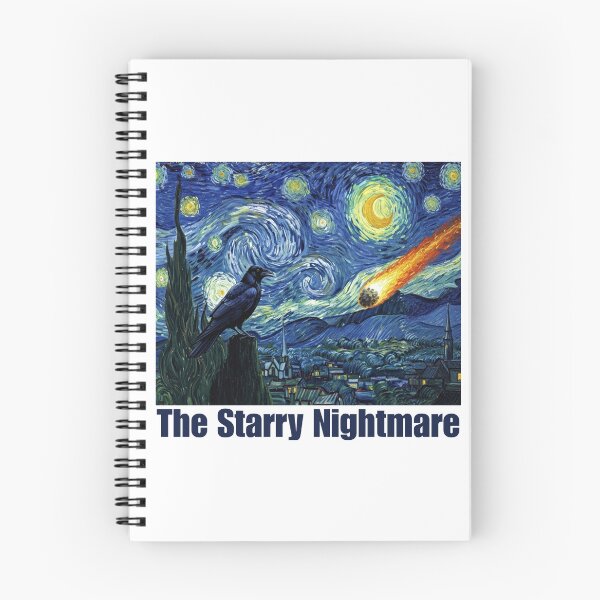 Item preview, The Starry Nightmare Crow - Dark Van Gogh Art Mashup designed and sold by Animal Xeno Circus.