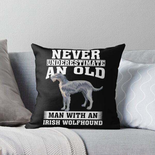 Item preview, Never Underestimate an Old Man with Irish Wolfhound designed and sold by CosmoKitsch.