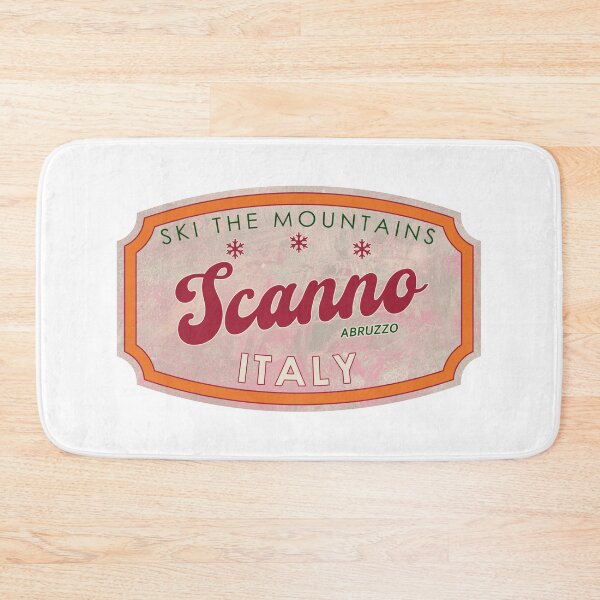 Item preview, Scanno, Italy, Abruzzo, Ski, textured skiing badge designed and sold by Wanderful-roads.