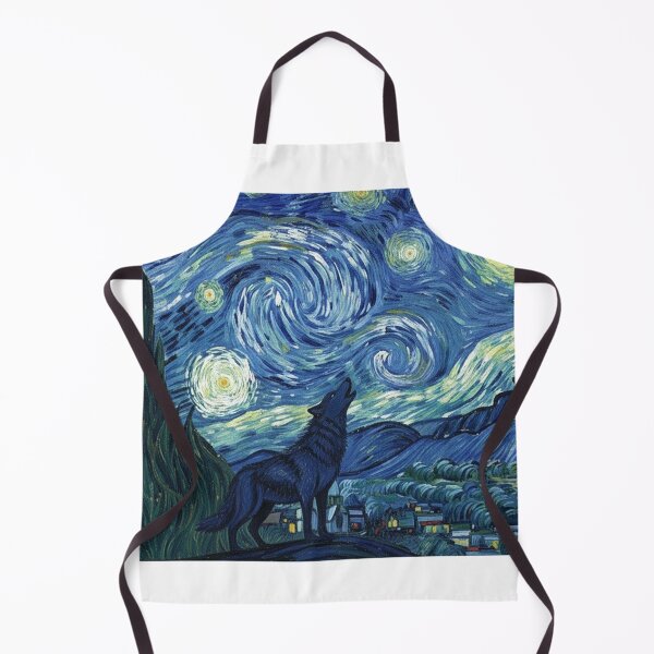 Item preview, Howling Wolf in Starry Night Sky Art designed and sold by Animal Xeno Circus.
