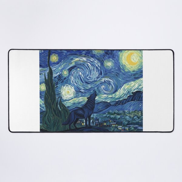 Item preview, Howling Wolf in Starry Night Sky Art designed and sold by Animal Xeno Circus.
