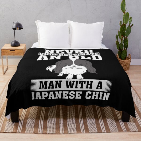 Item preview, Never Underestimate an Old Man with Japanese Chin designed and sold by CosmoKitsch.