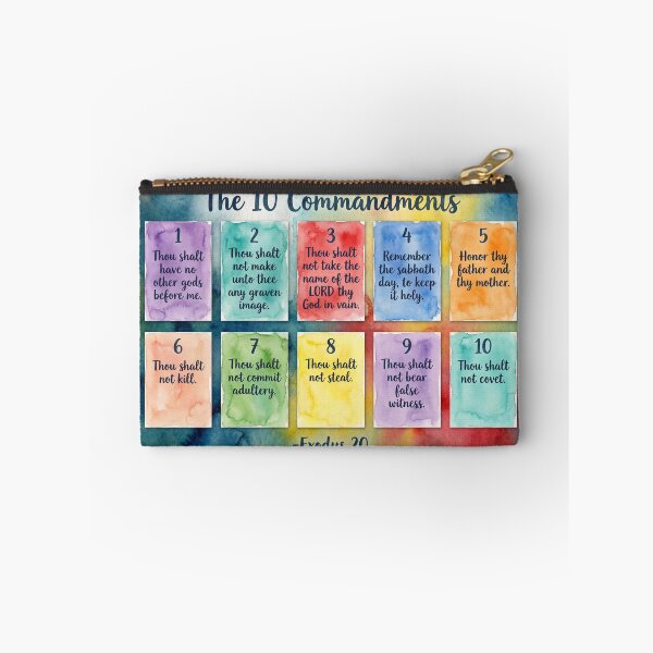 Item preview, Watercolor 10 Commandments Christian Classroom Decor Wall Art designed and sold by FFPrints.