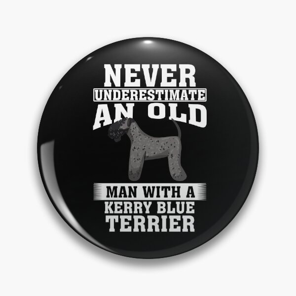 Item preview, Never Underestimate an Old Man with Kerry Blue Terrier designed and sold by CosmoKitsch.
