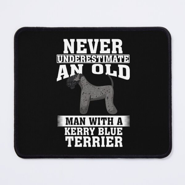 Item preview, Never Underestimate an Old Man with Kerry Blue Terrier designed and sold by CosmoKitsch.