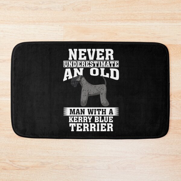 Item preview, Never Underestimate an Old Man with Kerry Blue Terrier designed and sold by CosmoKitsch.