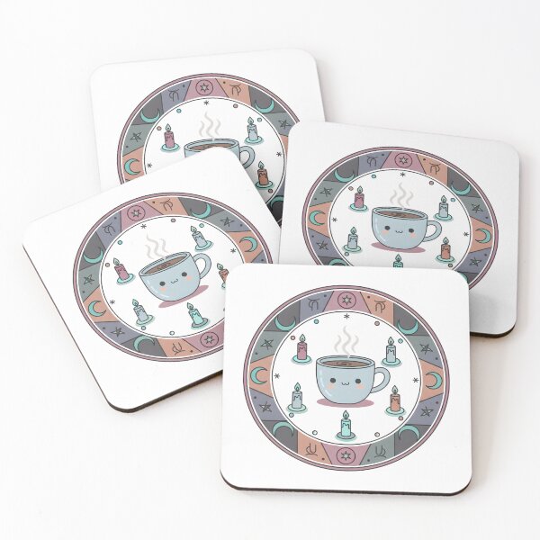 Item preview, Cute Witch Coffee Cup, Celestial Aesthetic, Kawaii Magic Mug Illustration, Tarot Style Sticker, Laptop Sticker, Witch Gift, Wall Art Print designed and sold by Angpau.
