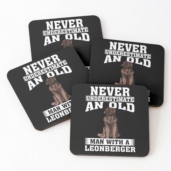 Item preview, Never Underestimate an Old Man with Leonberger designed and sold by CosmoKitsch.