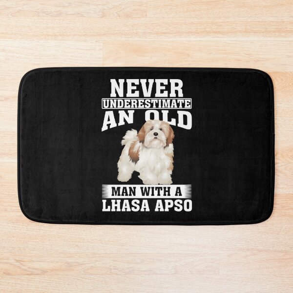 Item preview, Never Underestimate an Old Man with Lhasa Apso designed and sold by CosmoKitsch.