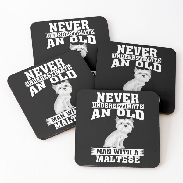 Item preview, Never Underestimate an Old Man with Maltese designed and sold by CosmoKitsch.