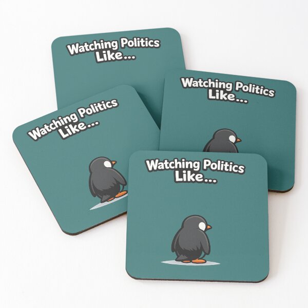 Item preview, Funny Watching Politics Like Relatable Meme Penguin designed and sold by Tender Flower Clothing.