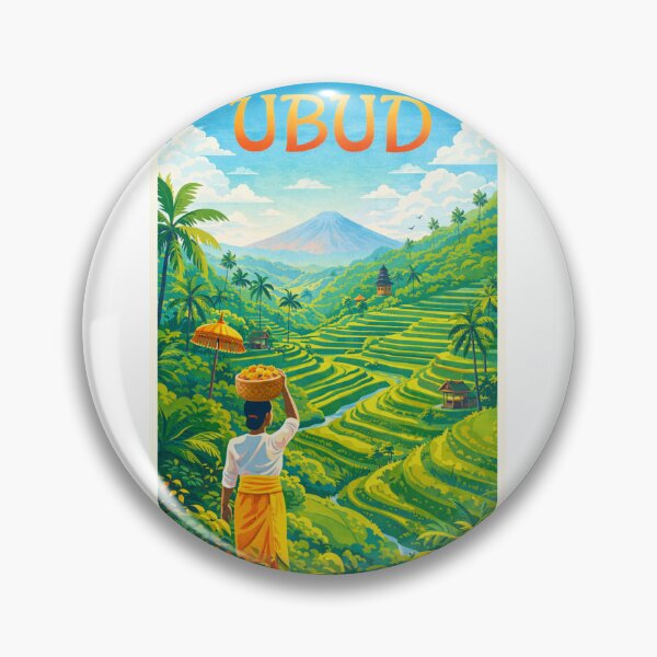Item preview, Ubud Bali Indonesia – Gianyar Regency, Tegalalang Rice Terraces and Mount Agung designed and sold by Aryabek.