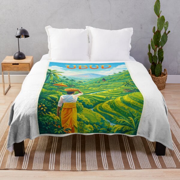 Item preview, Ubud Bali Indonesia – Gianyar Regency, Tegalalang Rice Terraces and Mount Agung designed and sold by Aryabek.