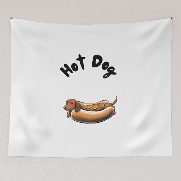 Item preview, Real Hot Dog Dachshund - Funny Food and Dog Pun designed and sold by Animal Xeno Circus.