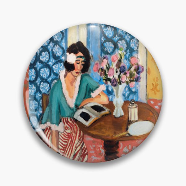 Item preview, Woman Reading by Henri Matisse: Fauvist Interior Fine Art Poster designed and sold by artofuniverse.