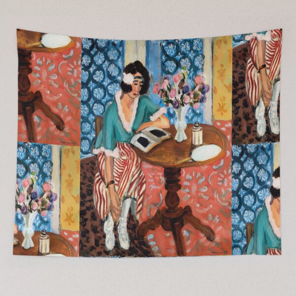 Item preview, Woman Reading by Henri Matisse: Fauvist Interior Fine Art Poster designed and sold by artofuniverse.