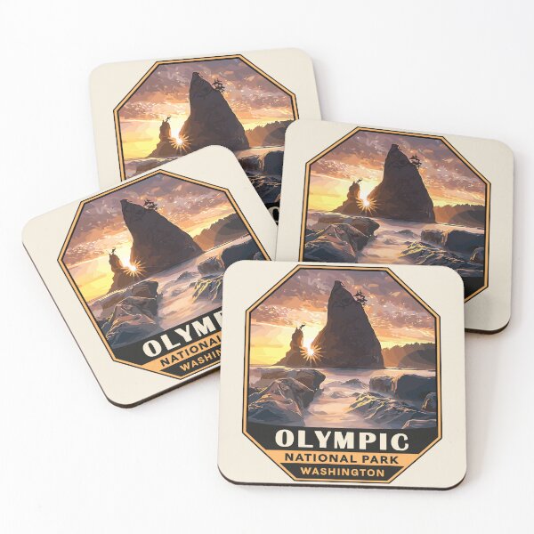 Item preview, Olympic National Park Sticker, Washington Poster designed and sold by Gideon Emmerich.