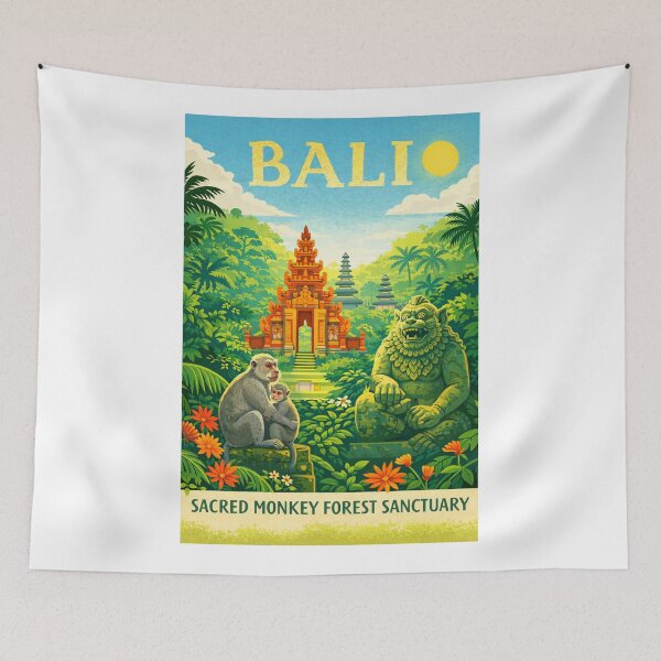 Item preview, Sacred Monkey Forest Sanctuary in Ubud Bali  designed and sold by Aryabek.