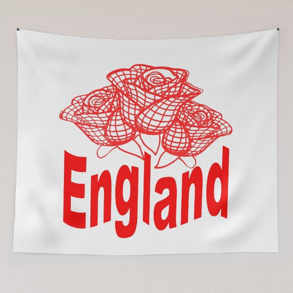 Item preview, Three Stylized Roses Red Linework England designed and sold by taiche.