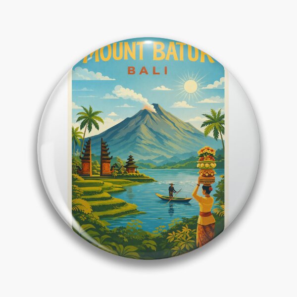 Item preview, Mount Batur in Bali Indonesia with view of Lake Batur in Bangli Regency designed and sold by Aryabek.