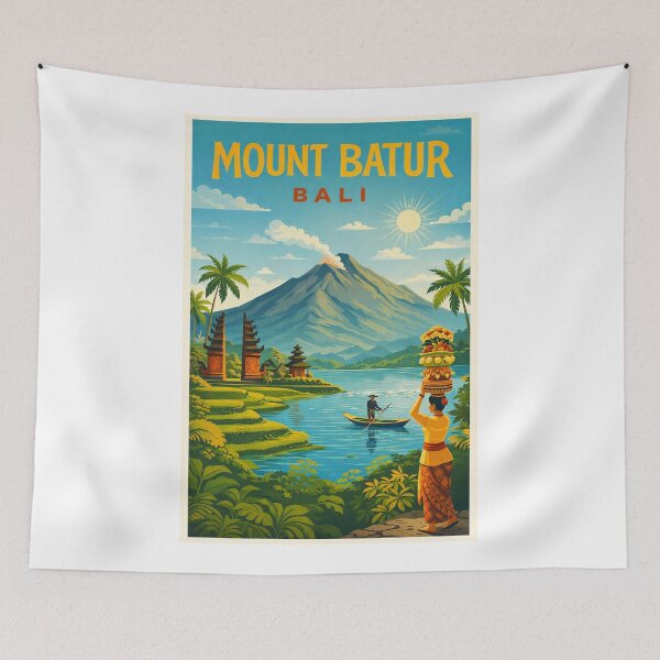 Item preview, Mount Batur in Bali Indonesia with view of Lake Batur in Bangli Regency designed and sold by Aryabek.