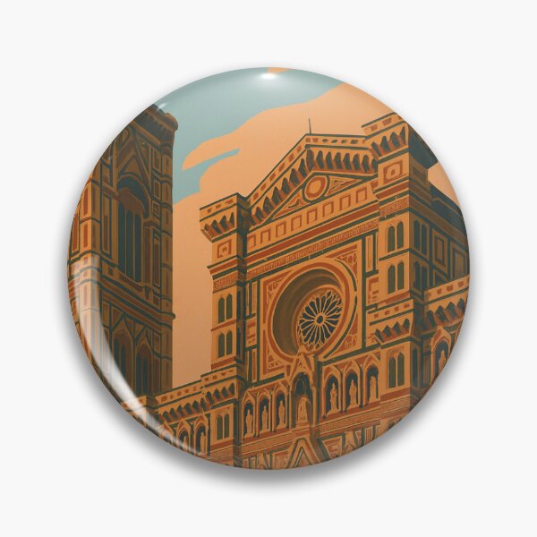 Item preview, Florence Souvenir – Duomo Retro Illustration designed and sold by Souvenir-Travel.