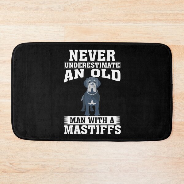 Item preview, Never Underestimate an Old Man with Mastiffs designed and sold by CosmoKitsch.