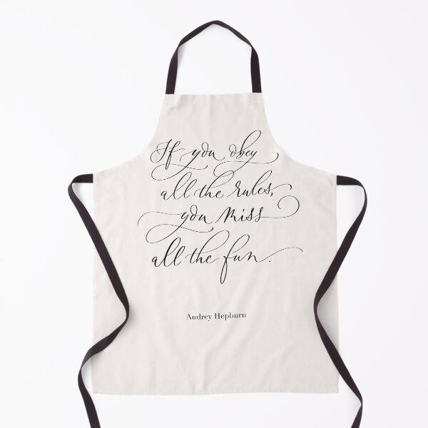 Item preview, Motivational Quote. If You Obey All the Rules. Audrey Hepburn Words. Modern calligraphy designed and sold by Sandra Brezina.
