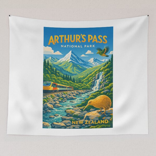 Item preview, Arthur’s Pass National Park New Zealand – Southern Alps and Canterbury designed and sold by Aryabek.