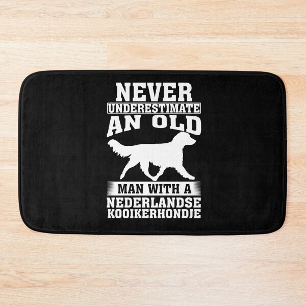 Item preview, Never Underestimate an Old Man with Nederlandse Kooikerhondje designed and sold by CosmoKitsch.