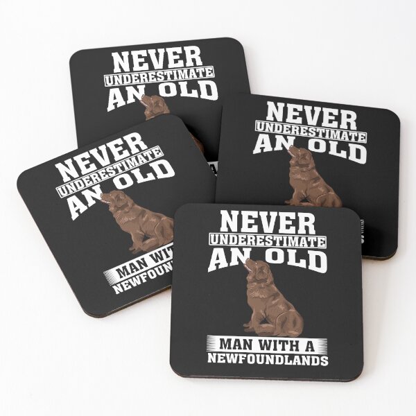 Item preview, Never Underestimate an Old Man with Newfoundlands designed and sold by CosmoKitsch.