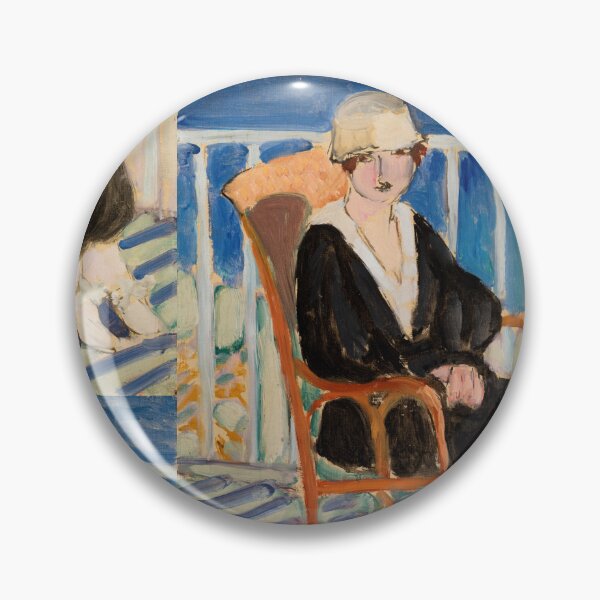 Artikelvorschau, Junges Mädchen auf einem Balkon über dem Meer von Henri Matisse: Fauvistischer Küstendruck entworfen und verkauft von artofuniverse.