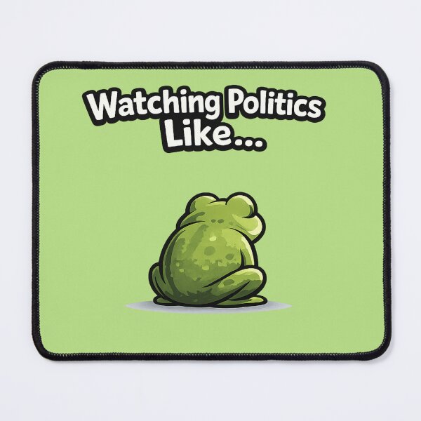 Item preview, Funny Watching Politics Like Relatable Frog Meme designed and sold by Tender Flower Clothing.