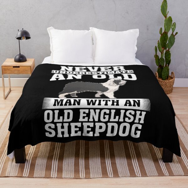 Item preview, Never Underestimate an Old Man with Old English Sheepdog designed and sold by CosmoKitsch.